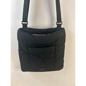 Vera Bradley plush quilted crossbody black 11x11" washable hipster ultra lightwe